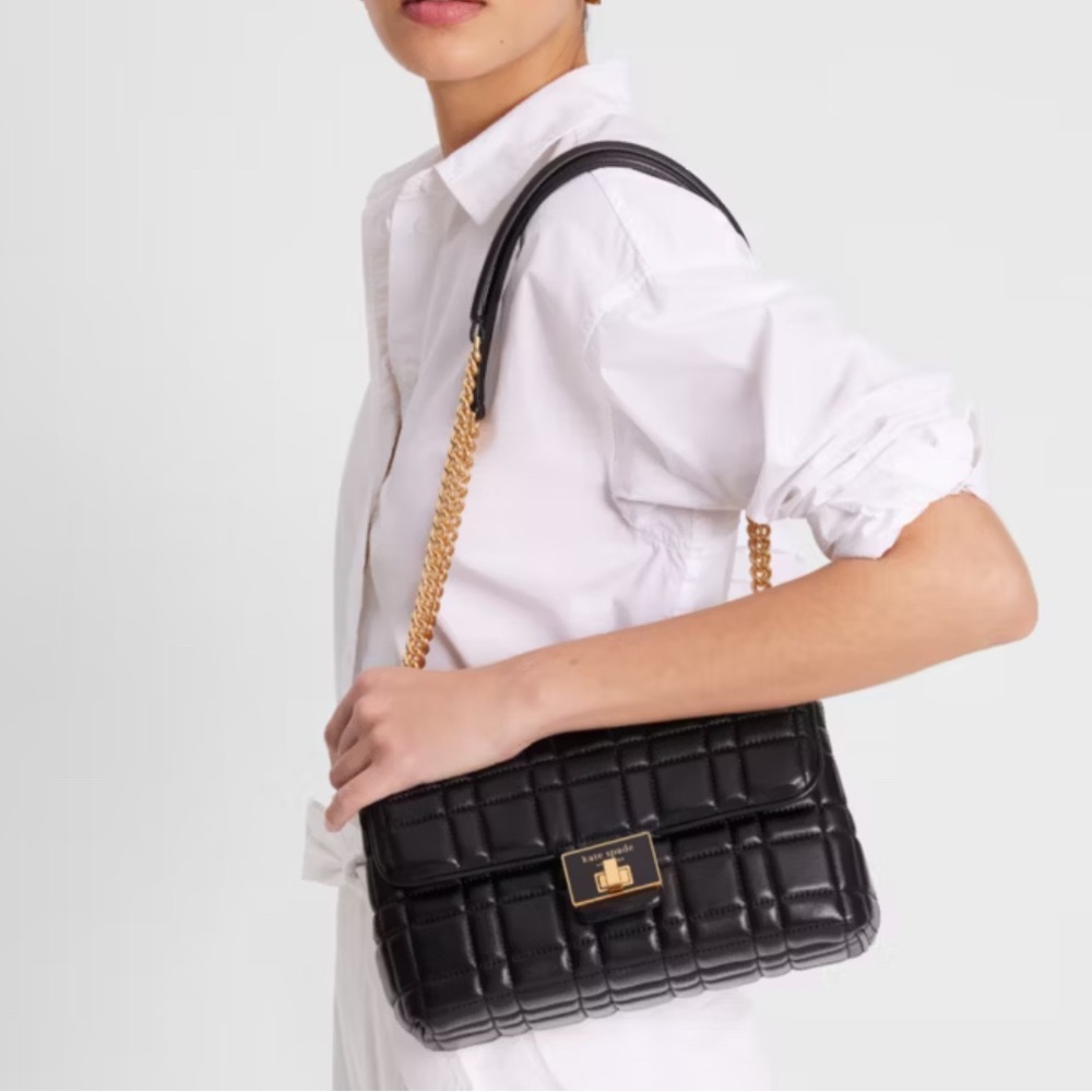 NWT- Kate Spade Evelyn Quilter Leather Medium Convertible Shoulder Bag